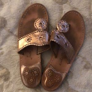 Jack Rogers Gold Sandals